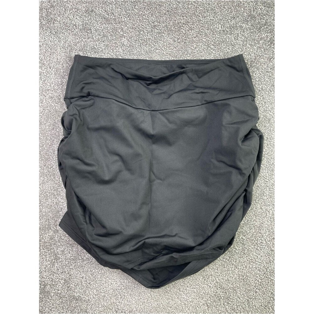 Halara Black Athletic Skort Women’s M Built In Shorts Ruched Side Curved Hem
